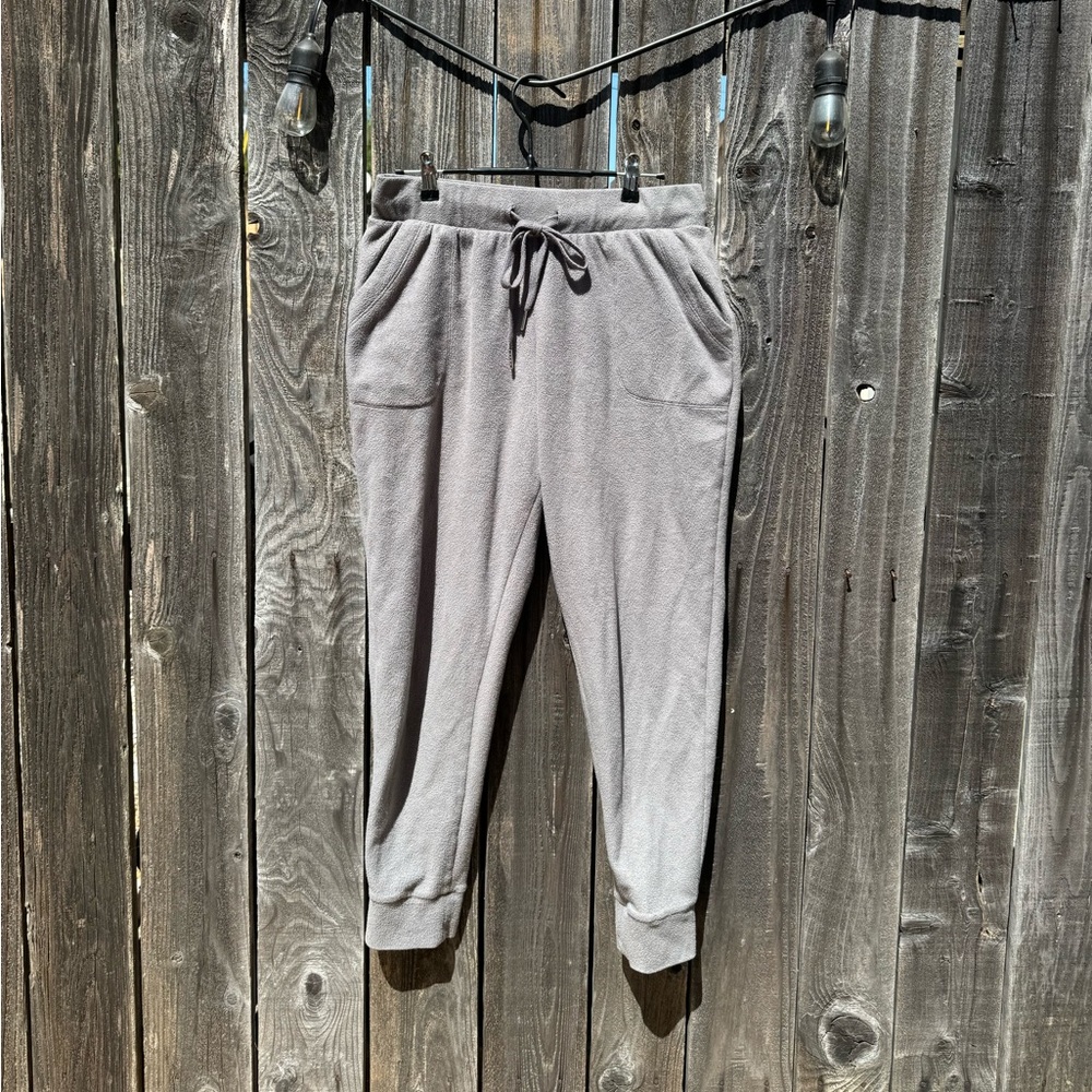 Ugg Silver Grey Koolaburra Fleece Drawstring Jogger Sweatpants medium 29”